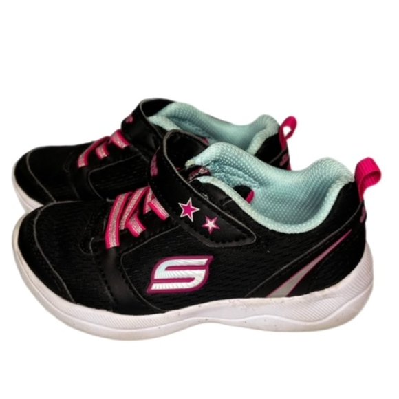 Skechers Girl Skech-Stepz 2.0 Sneakers Black/Turquoise Size 9 - Picture 3 of 11
